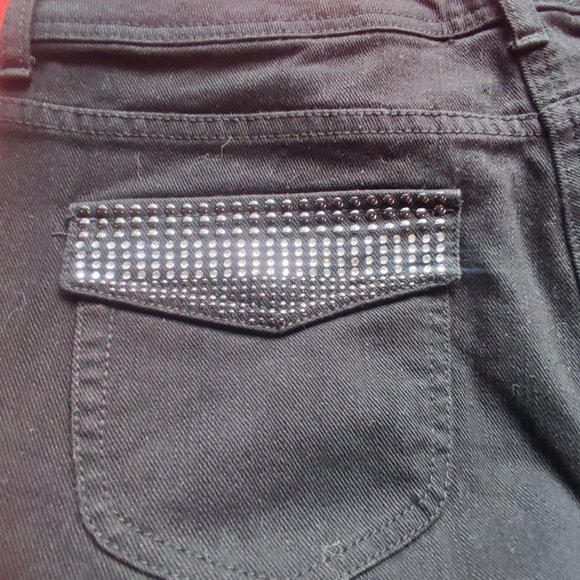 Denver Hayes classic fit jeans with rhinestones black women's size 10x32 NWT - Picture 6 of 10